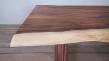 Load image into Gallery viewer, Live Edge 8FT long Dining Table with Wooden Base