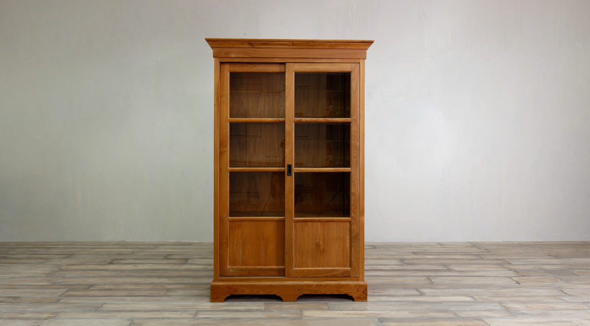Bookcase with glass doors