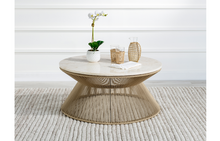 Load image into Gallery viewer, Rope Cocktail Table W/ Travertine Top Legacy 1500-502