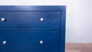 Dresser with 6 drawers -True Navy -Faux Belgian Linen