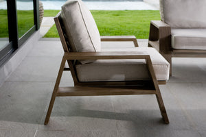 Desert Modern Wood Sofa 3 Seater Indoor