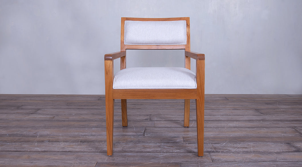 Rendezvous Arm Chair with Upholstered Seat and Back