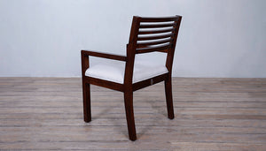 Rendezvous Arm Chair upholstered seat with Slats back