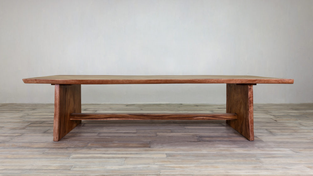 Live Edge 10FT Long Dining Table With Wooden Base