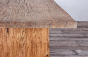 Reclaimed wood Dining Table 8FT Solid Horizontal grain