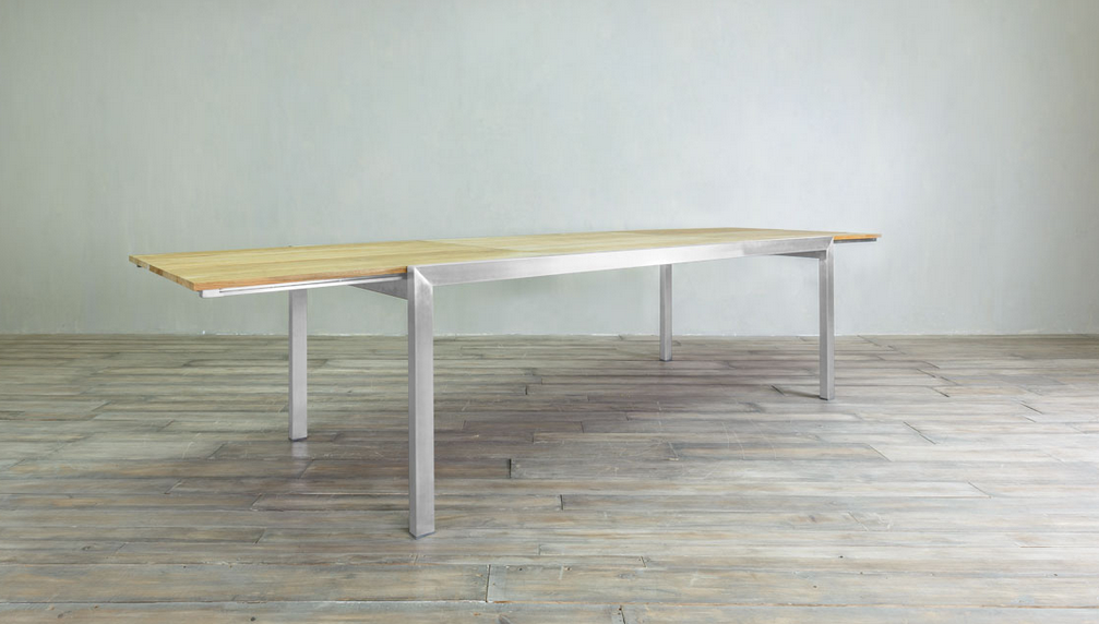 Avalon Extending Dining Table Horizontal Slat 7FT to 10FT Open