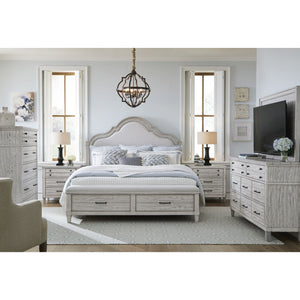 Belhaven Upholstered Bed w/Storage Footboard, King