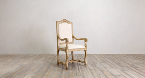 Baroque Dining Arm Chair with Carving