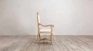 Baroque Dining Arm Chair with Carving