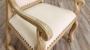 Baroque Dining Arm Chair with Carving