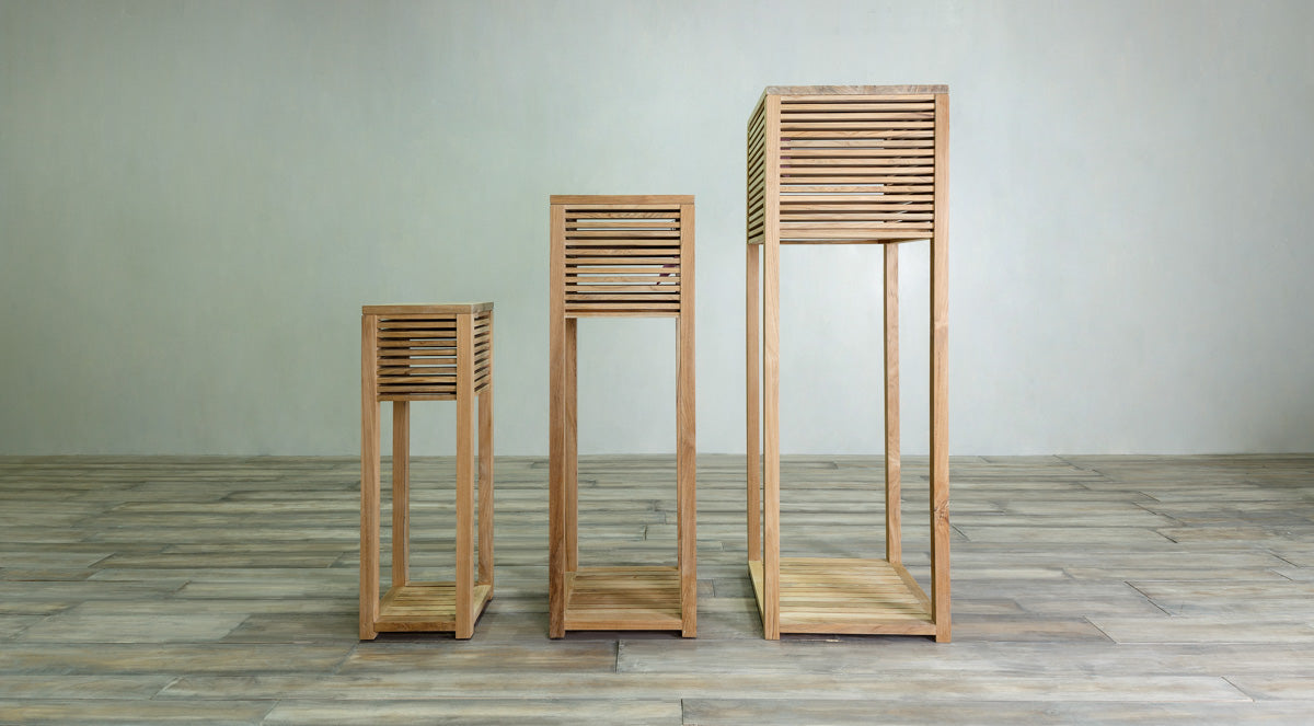Sola Standing Lamp with wooden slats 3 Set