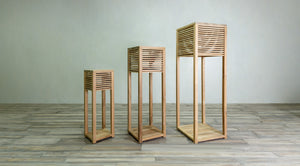 Sola Standing Lamp with wooden slats 3 Set
