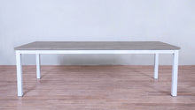 Load image into Gallery viewer, Avalon Dining Table Horizontal Slats Frontier Grey Top White Sand Legs