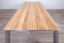 Load image into Gallery viewer, Avalon Dining Table Horizontal Slats Stainless Steel