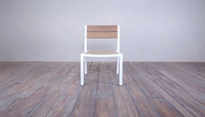 Avalon Side Chair White Powder Coated - Large Slat