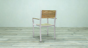 Avalon Arm Chair Stainless Steel - Large Slat