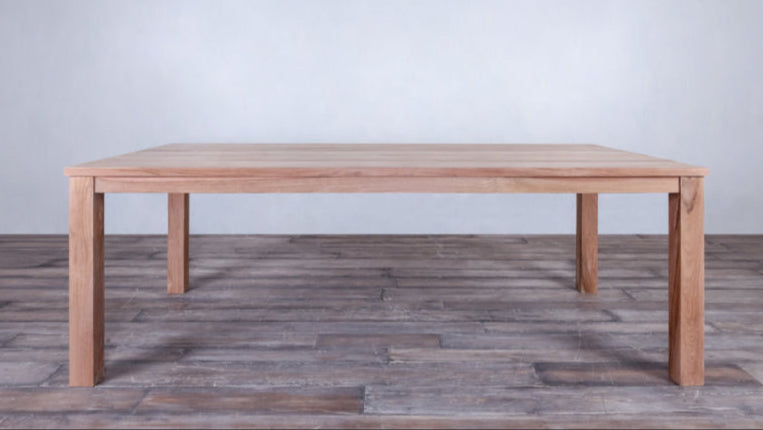 Avalon Wooden Dining Table Horizontal Slats