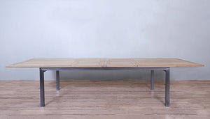 Baltimore Stainless Steel Extending Table