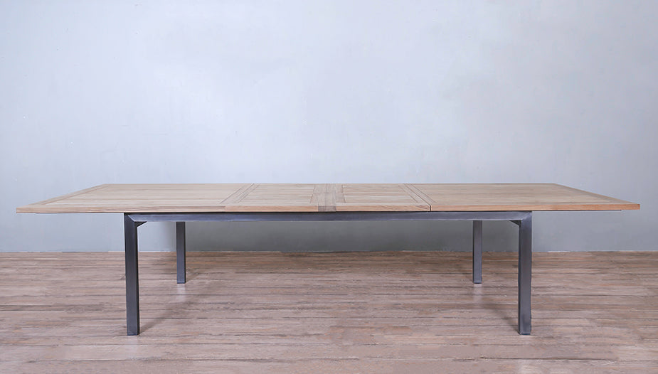 Baltimore Stainless Steel Extending Table