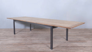 Baltimore Stainless Steel Extending Table