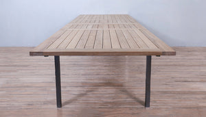 Baltimore Stainless Steel Extending Table