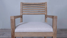 Load image into Gallery viewer, Rendezvous Arm Chair upholstered seat with Slats back