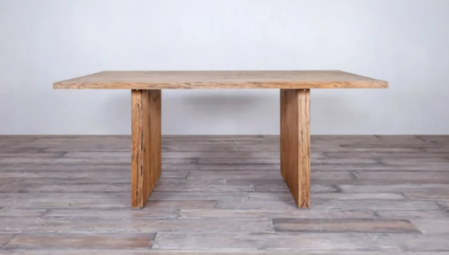 Reclaimed wood Dining Table 8FT Solid Horizontal grain